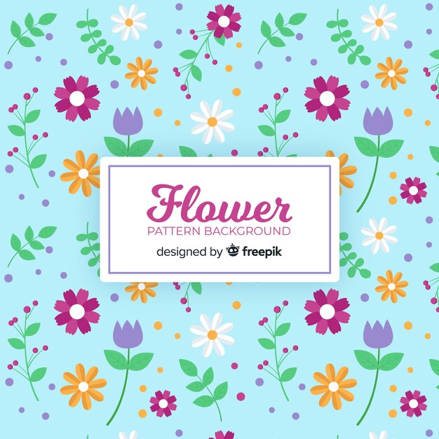 Flat floral background