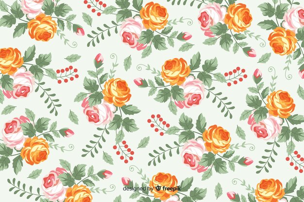 Flat floral background