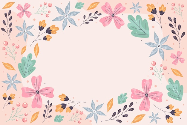 Flat floral background