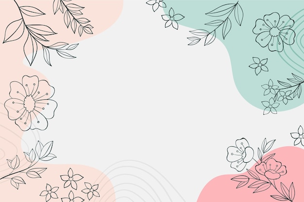 Flat floral background