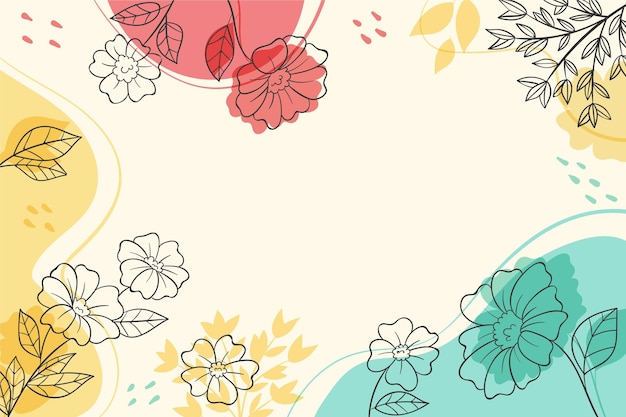 Flat floral background