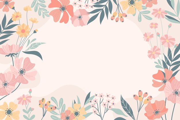 Flat floral background