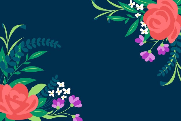 Flat floral background