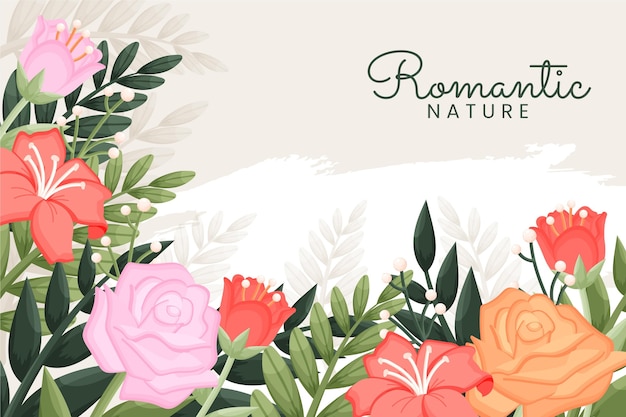 Flat floral background