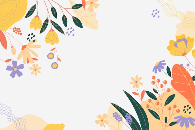 Free vector flat floral background