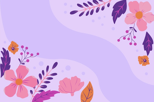 Flat floral background