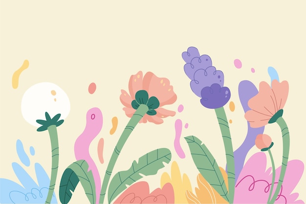 Free vector flat floral background