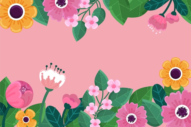 Free vector flat floral background