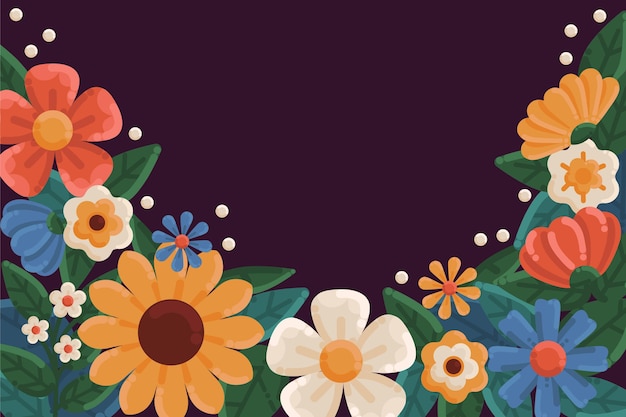 Free vector flat floral background