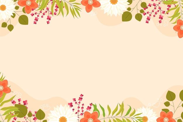 Flat floral background