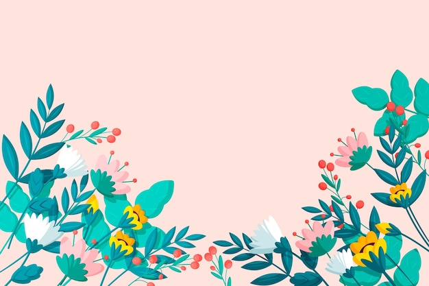 Flat floral background