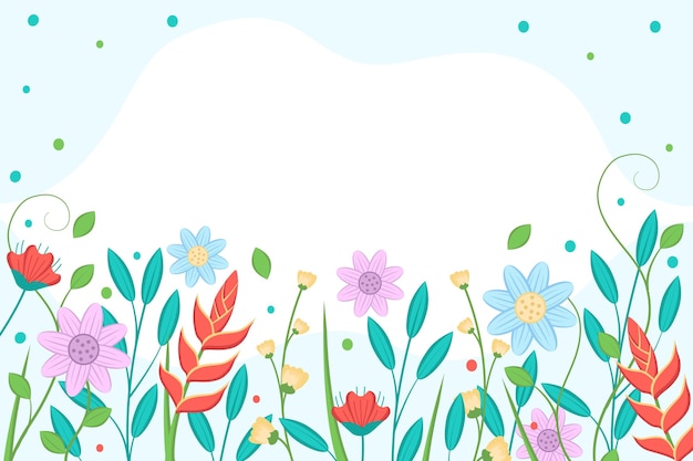 Flat floral background