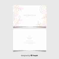 Free vector flat floral business card template