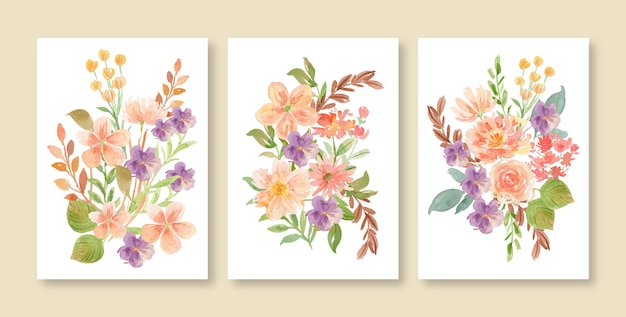 Free vector flat floral gardening prints collection