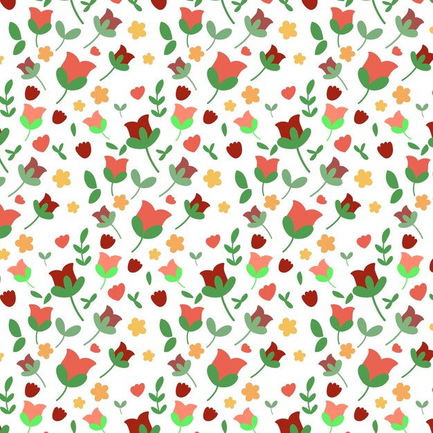 Flat floral pattern design