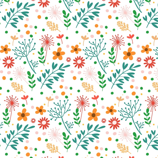 Flat floral pattern design