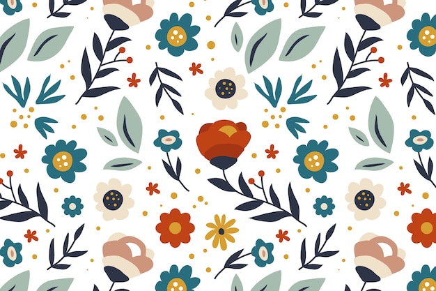 Flat floral pattern design