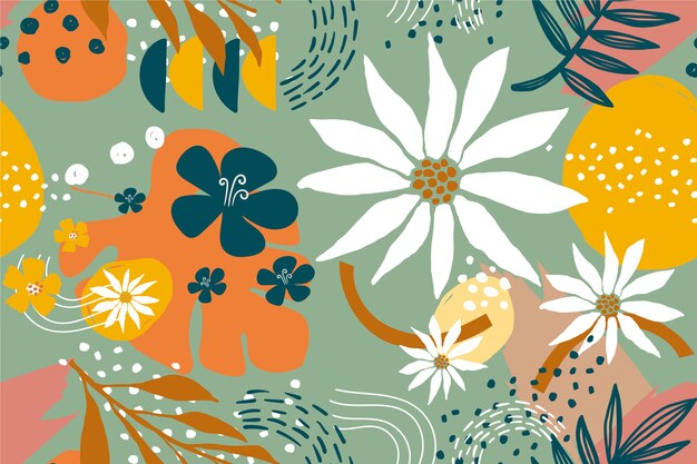 Flat floral pattern design