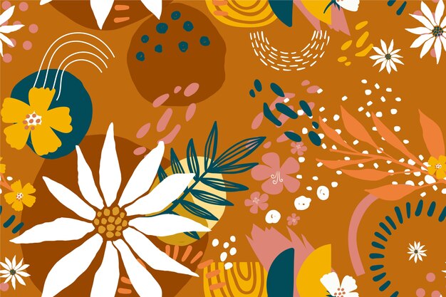 Flat floral pattern design