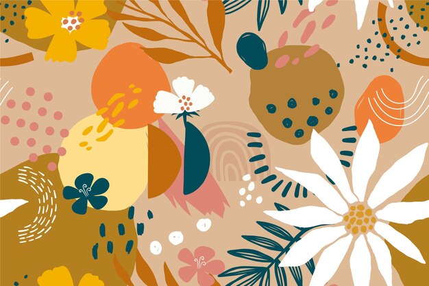 Flat floral pattern design