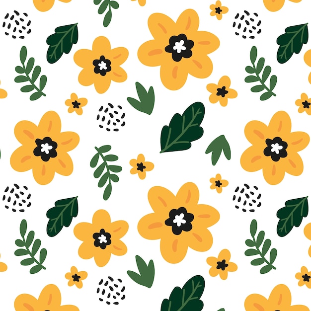Free Vector | Flat floral pattern design