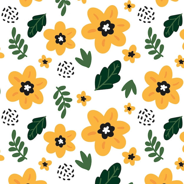 Free vector flat floral pattern design