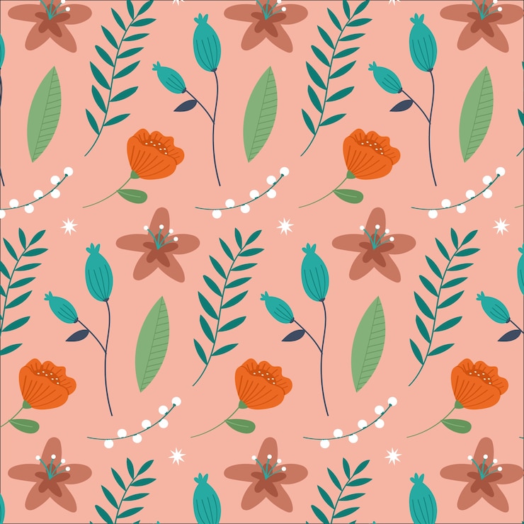 Free Vector flat floral pattern design