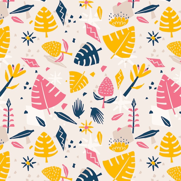 Flat floral pattern design