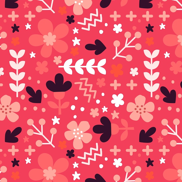 Flat floral pattern design