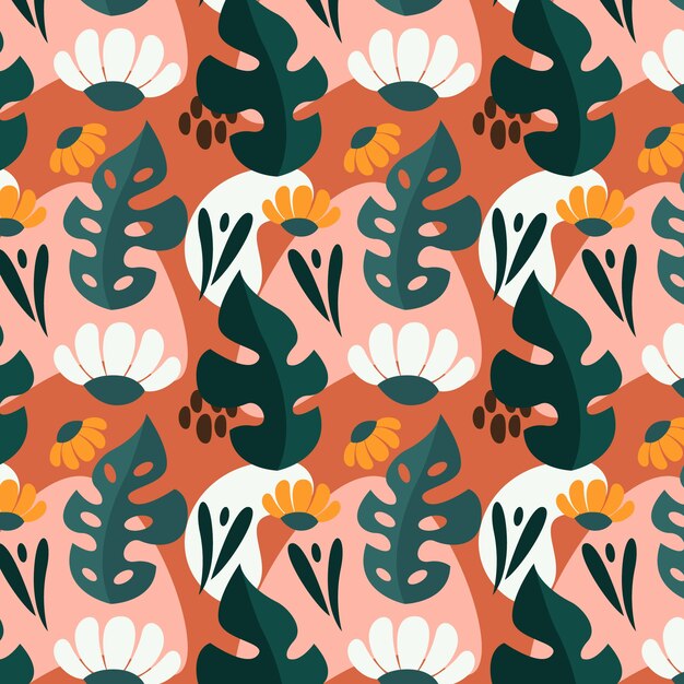 Flat floral pattern design