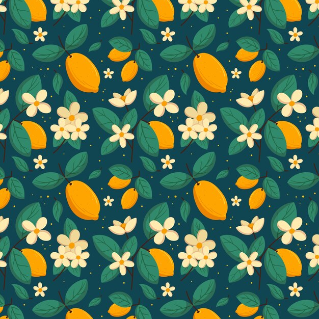 Flat floral pattern design