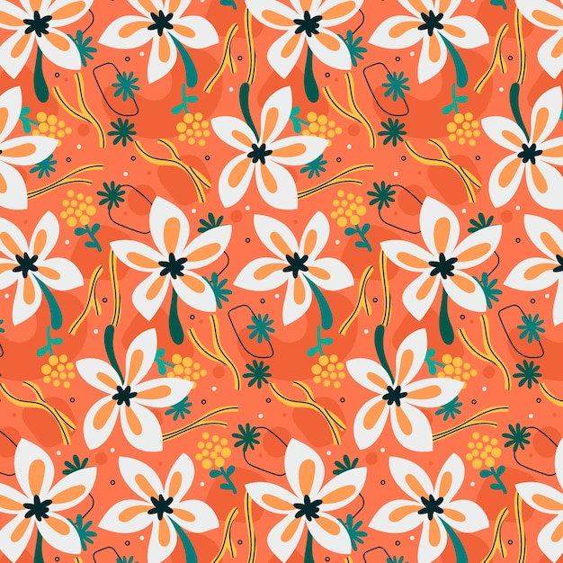 Flat floral pattern design