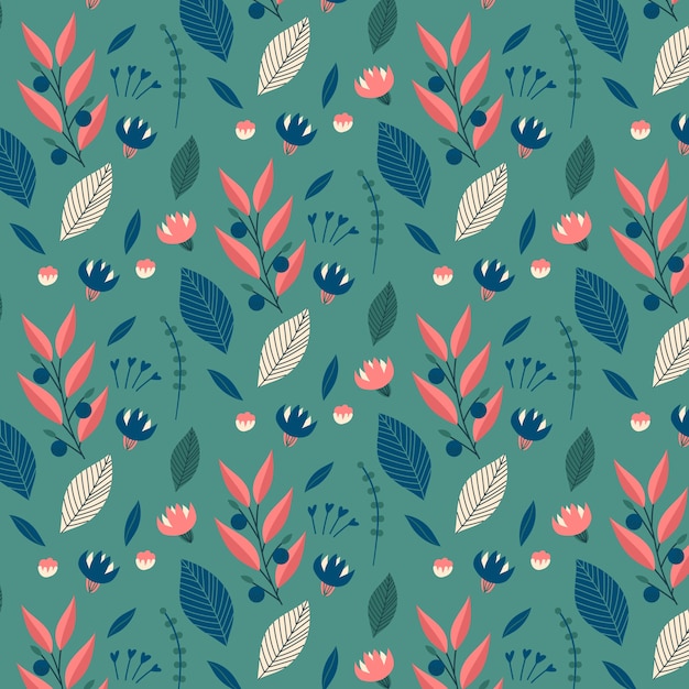 Flat floral pattern design