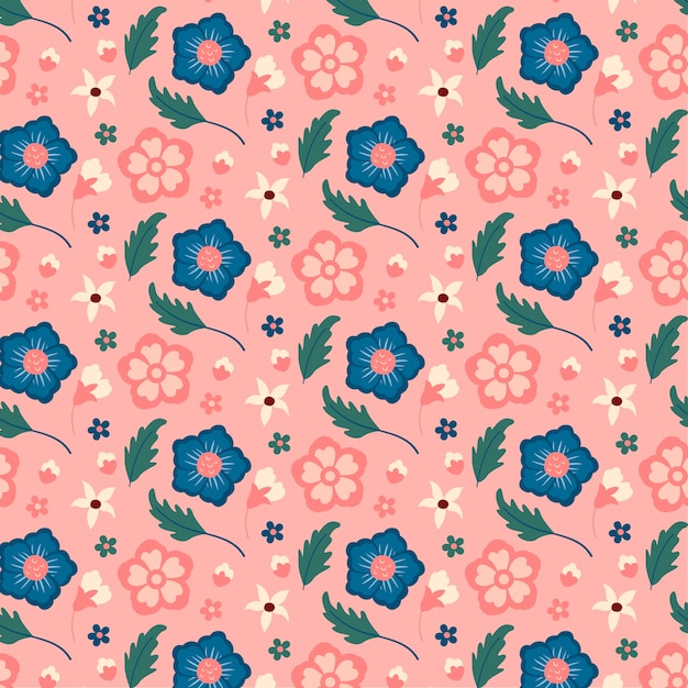 Flat floral pattern design