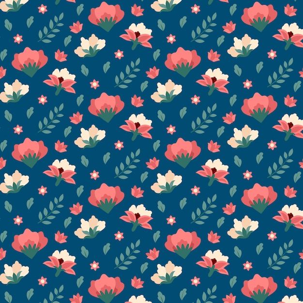 Flat floral pattern design