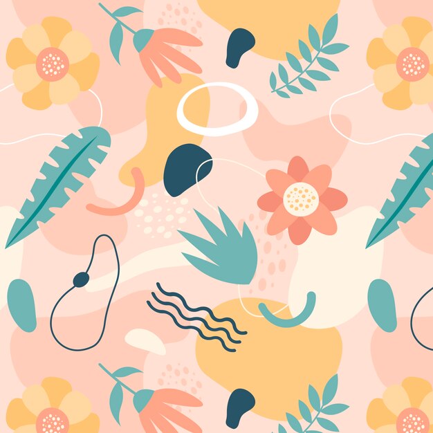 Flat floral pattern design