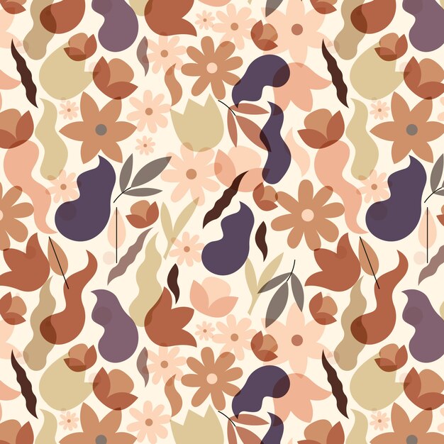 Flat floral pattern design