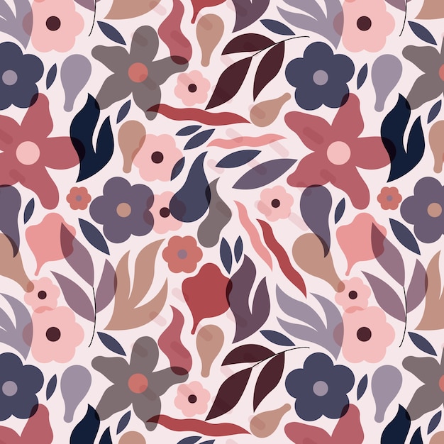 Flat floral pattern design