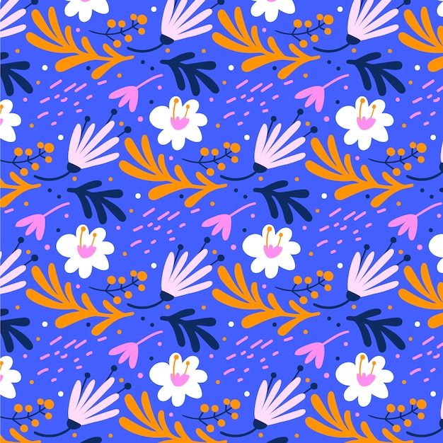 Flat floral pattern design