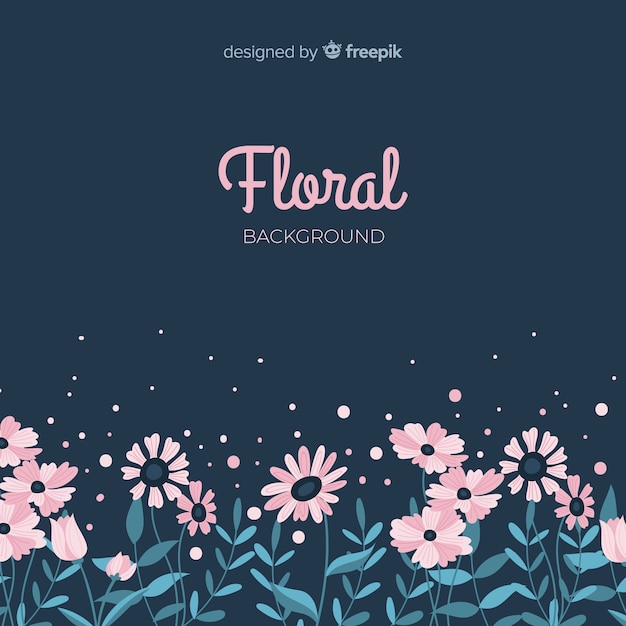 Flat flower background