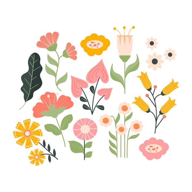 Flat flower collection