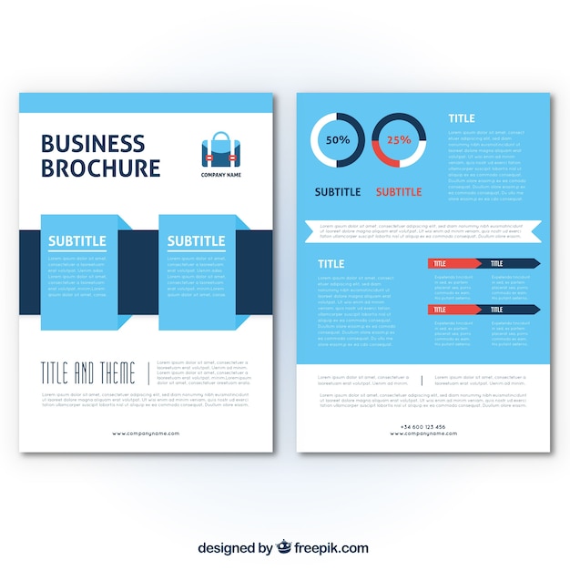 Flat flyer template for business