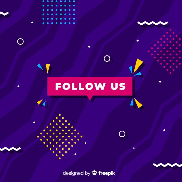 flat follow us background