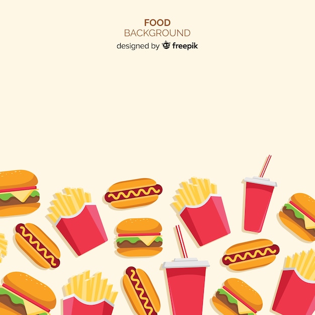 Free vector flat food background