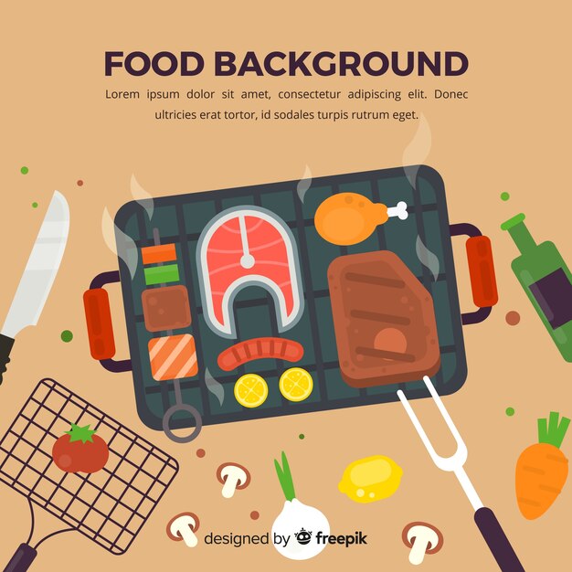 Free Vector flat food background