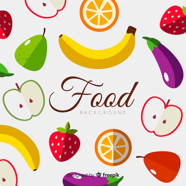 Flat food background