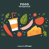 Free vector flat food background