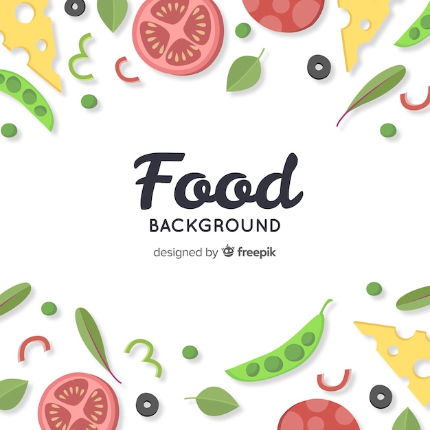 Flat food background