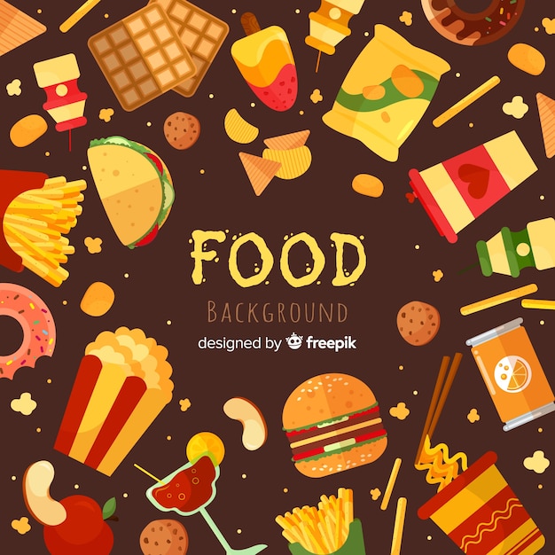 Free vector flat food background