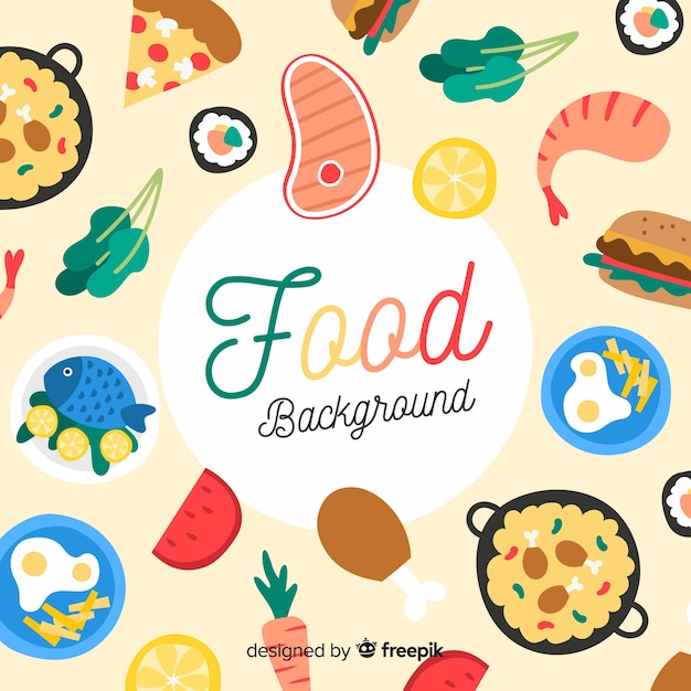 Free vector flat food background